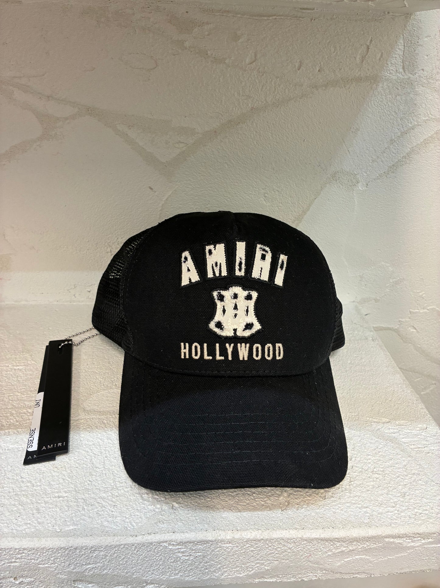 Amiri Black Distressed MA Hollywood Baseball Cap