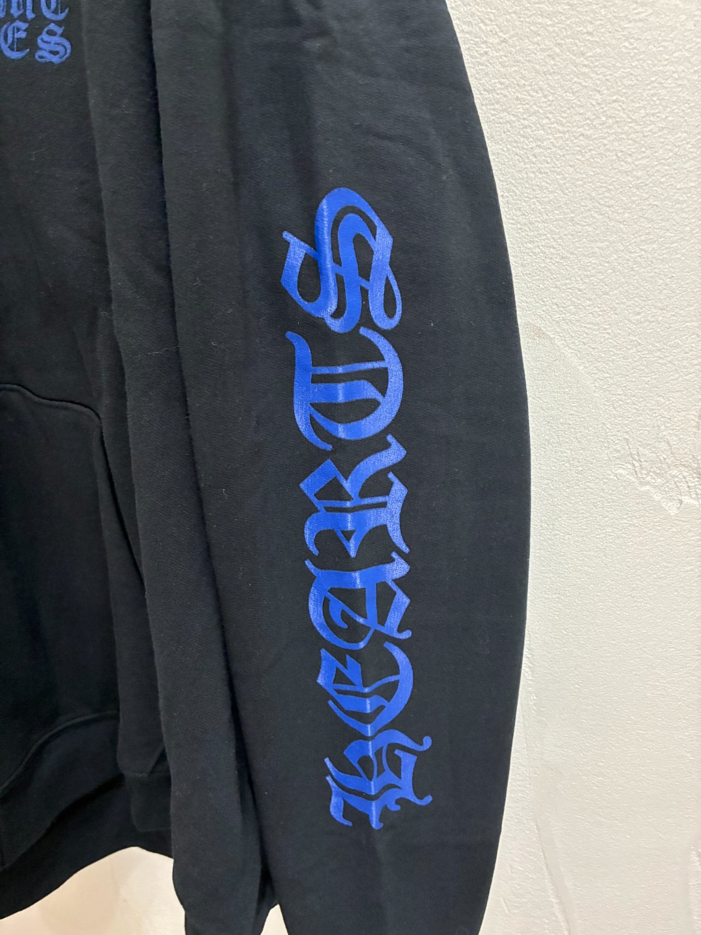 Chrome Hearts Vertical Logo Zip Up Hoodie 'Black'