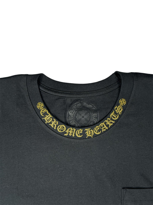 Chrome Hearts Gold Neck Logo T-Shirt