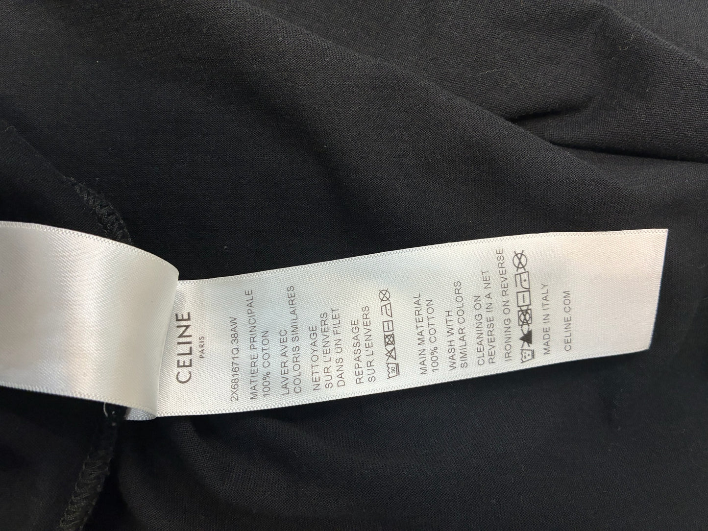 Celine Hedi Slimane Logo Tee Black