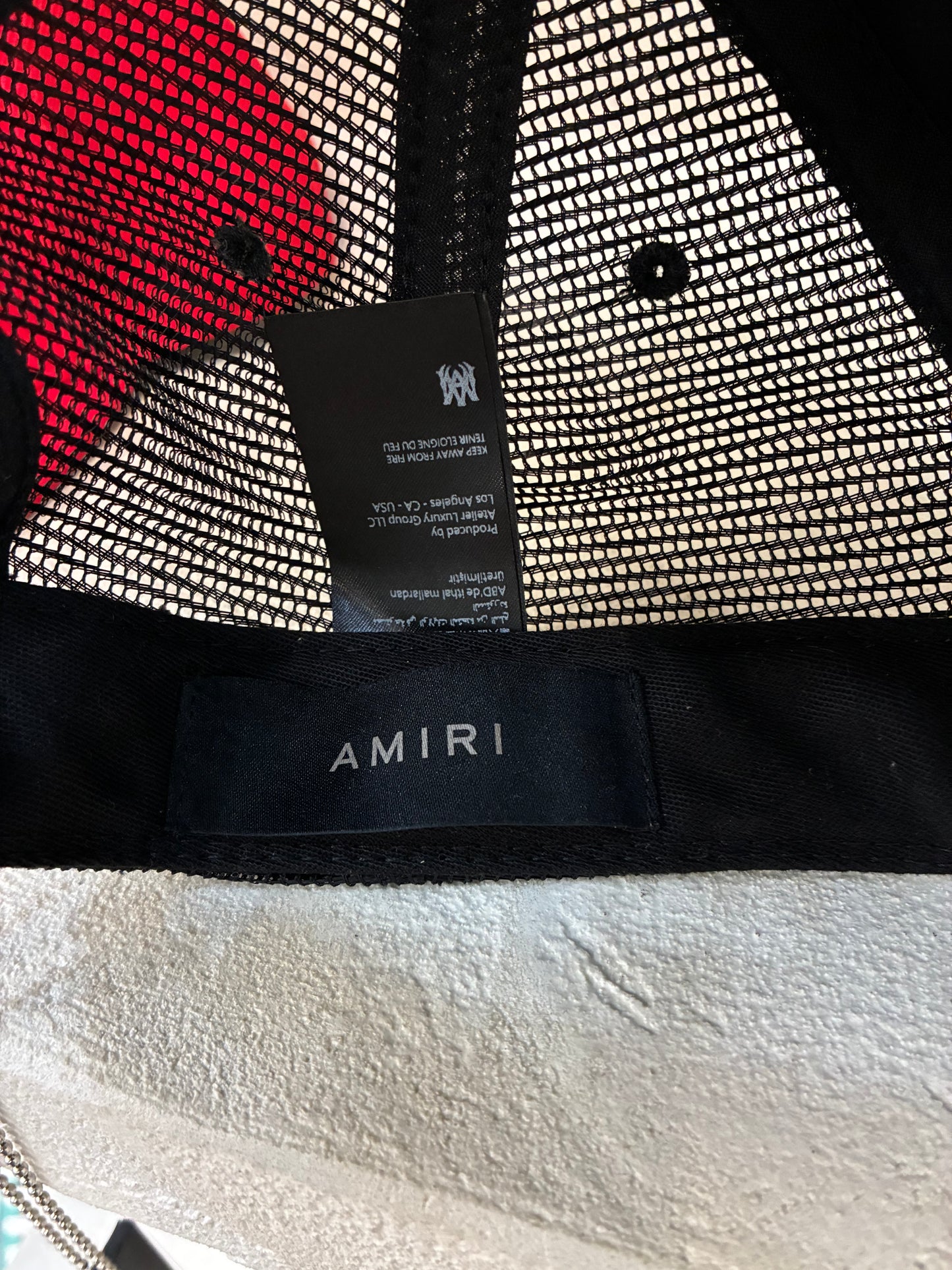 Amiri Black Distressed MA Hollywood Baseball Cap