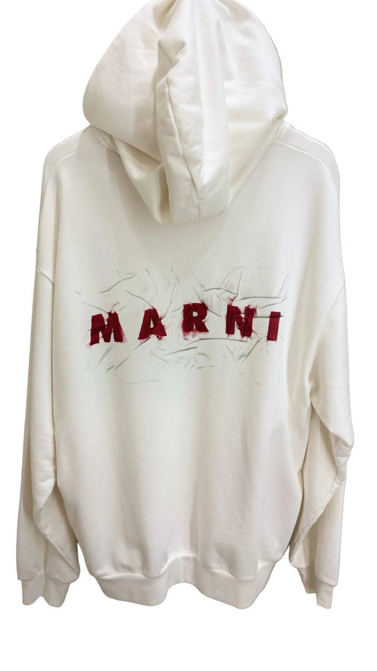 Marni Wrinkled Logo Hoodie