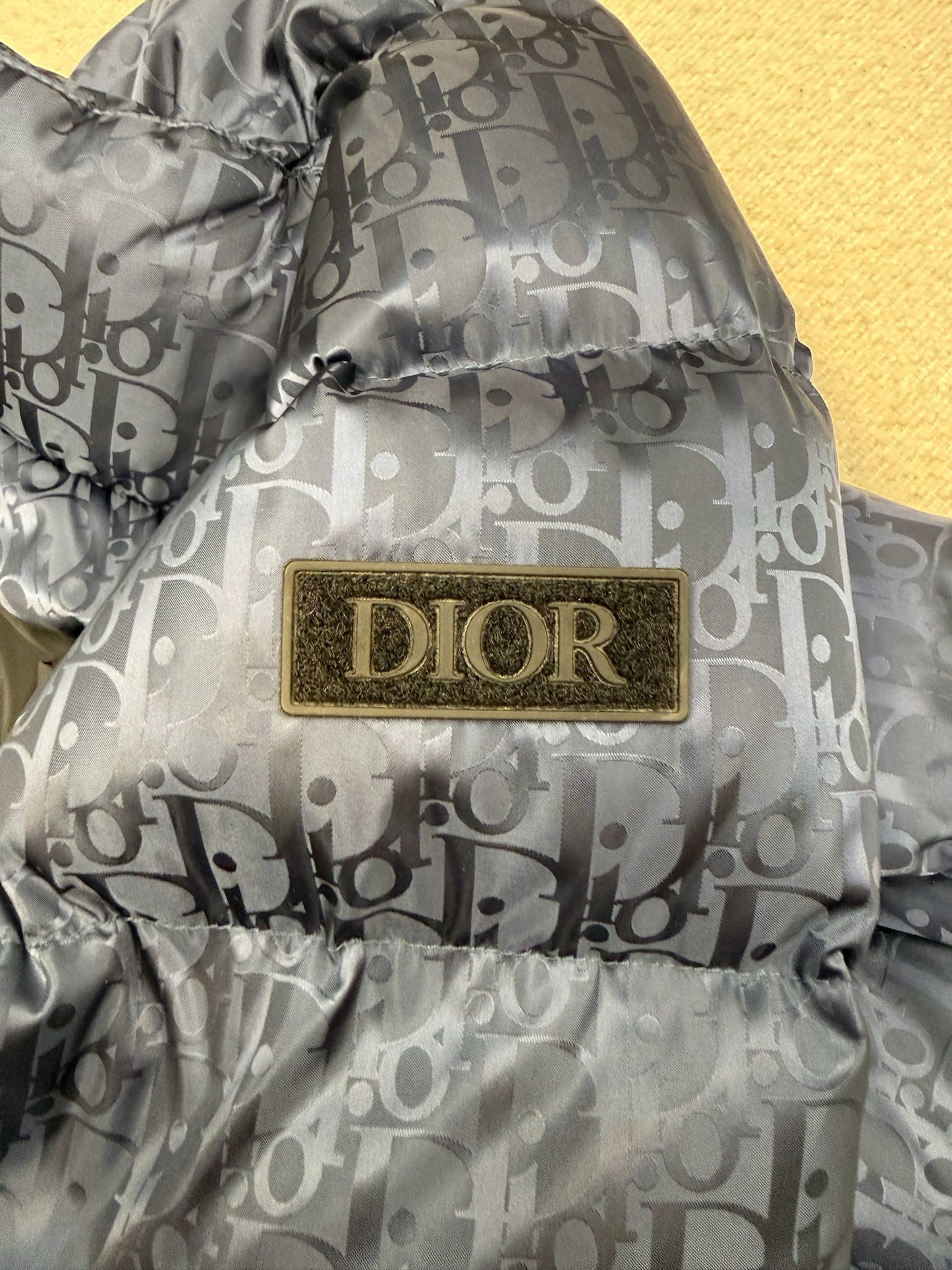Dior Oblique Down Jacket Navy Blue Technical Jacquard