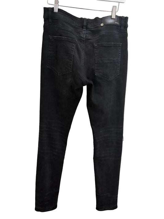 Amiri Men Denim with Patch Black