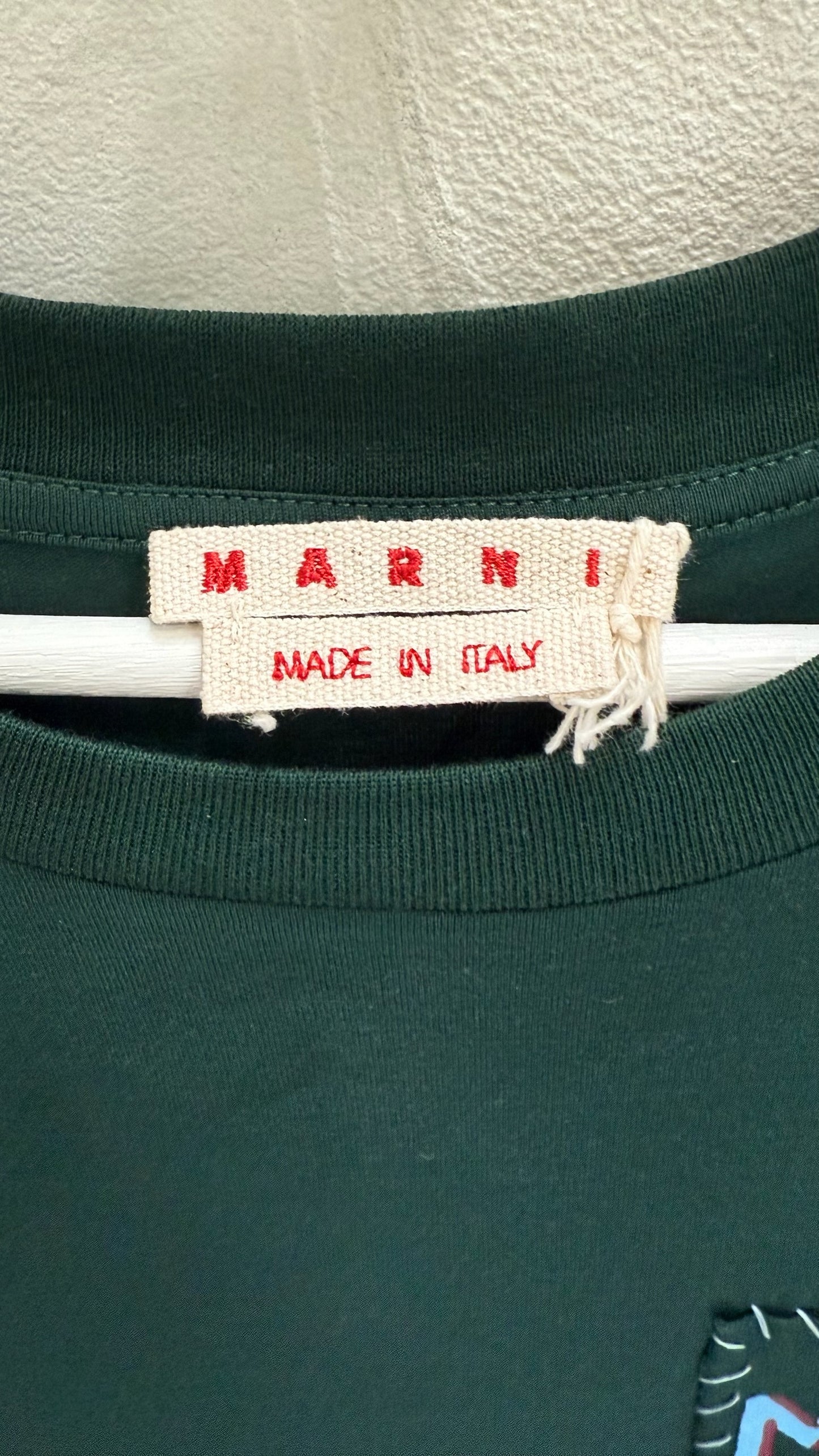 Marni Spherical Green Patch T-Shirt