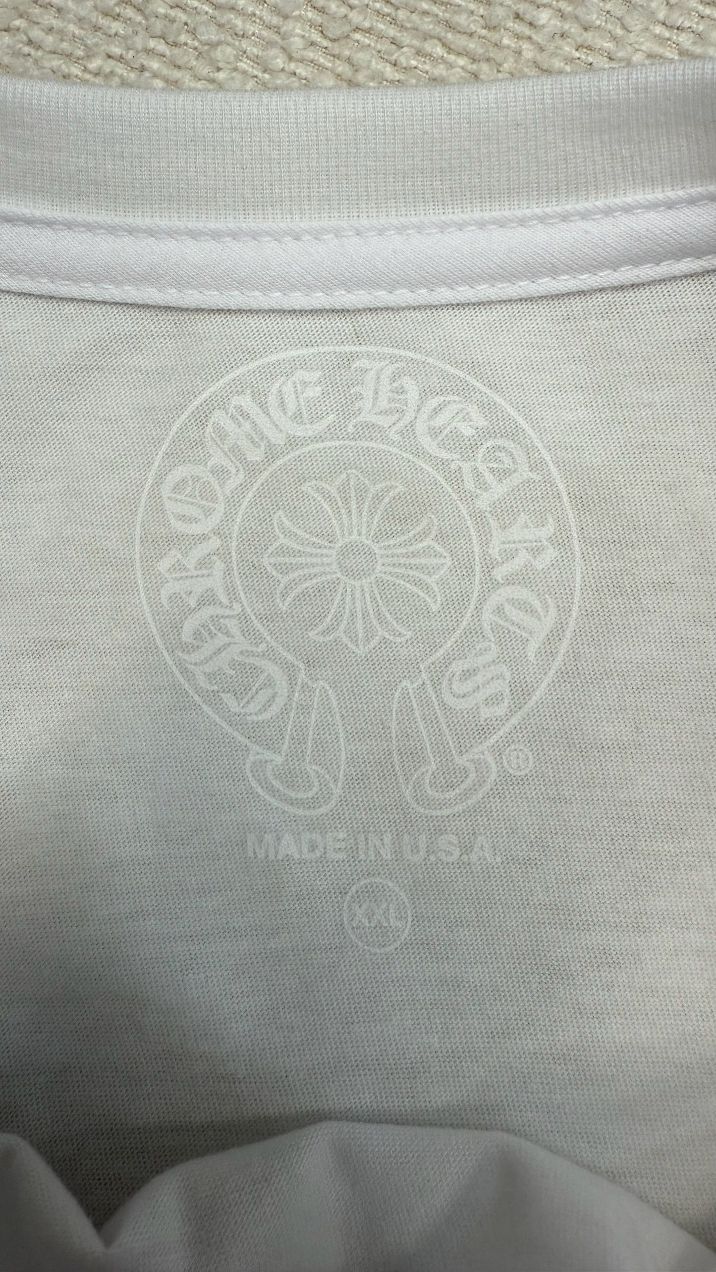 Chrome Hearts Las Vegas Horseshoe White T-Shirt