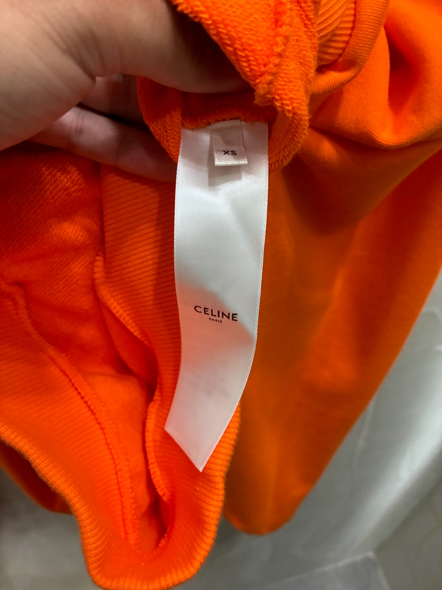 Celine Loose Logo Printed Sweatshirt Orange