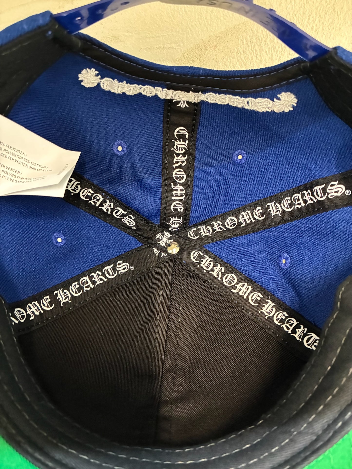 Chrome Hearts Embroidered CH Logo Baseball Hat Royal Blue
