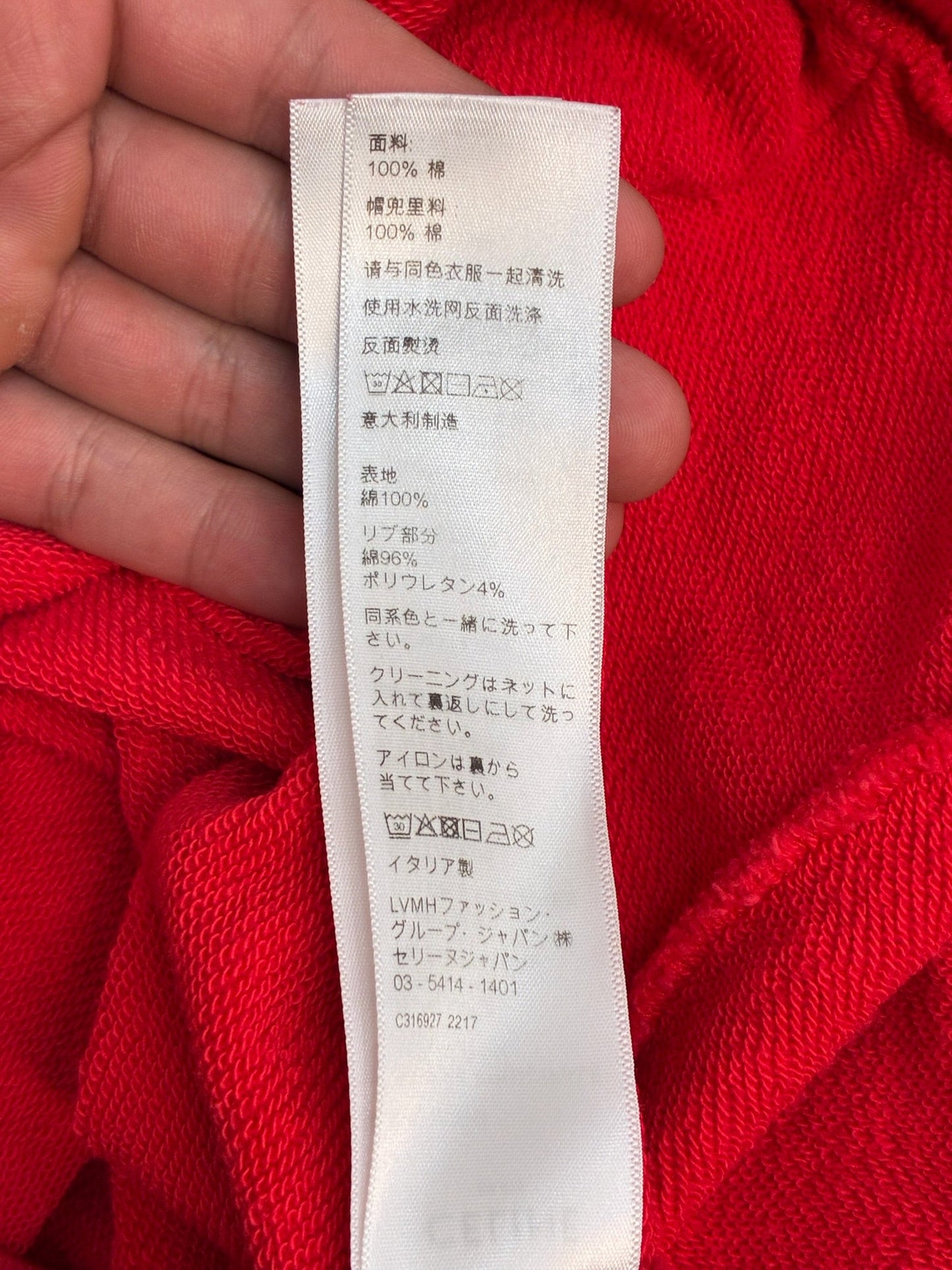Celine Red Logo Hoodie