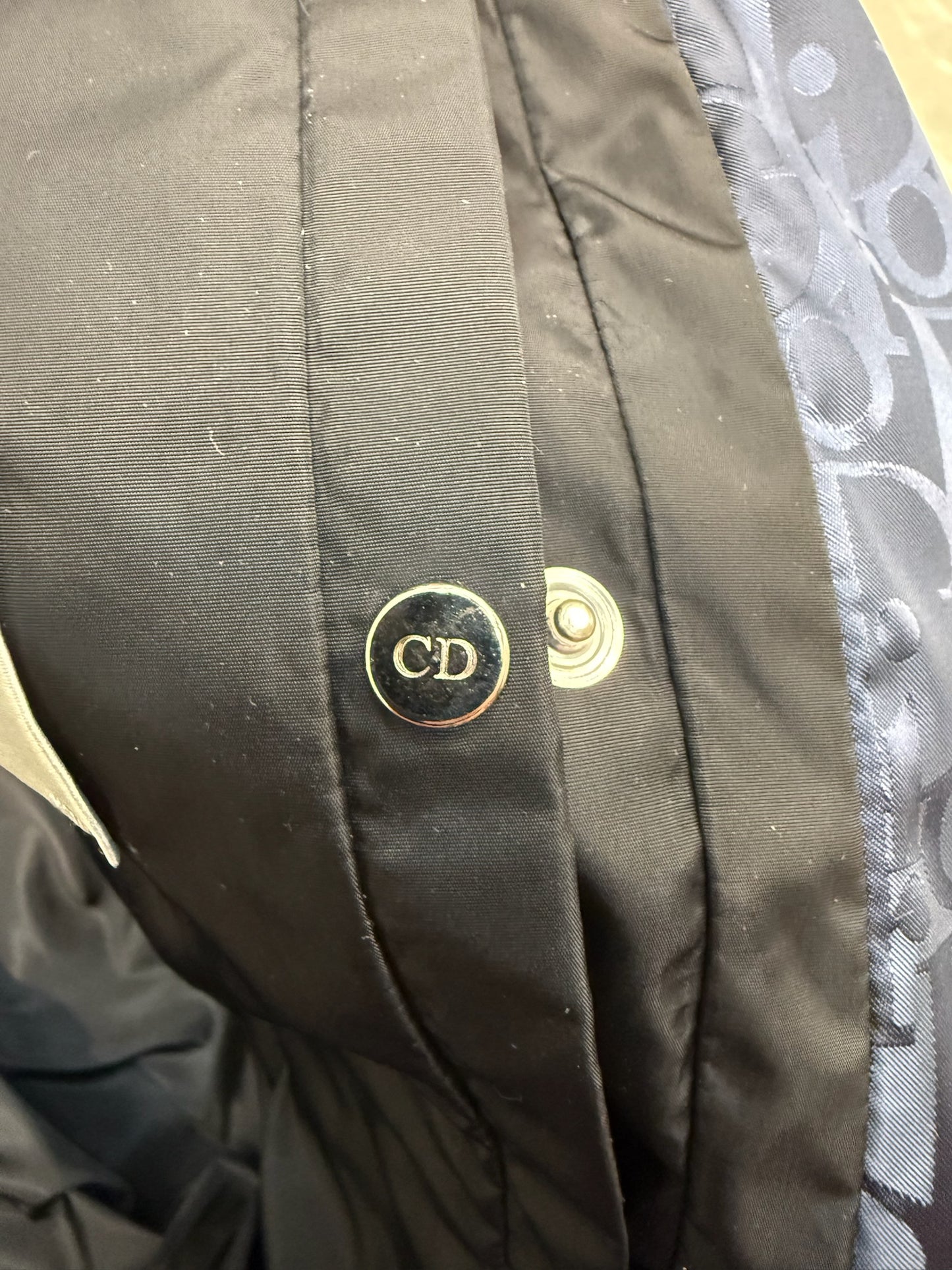 Dior Oblique Down Jacket Navy Blue Technical Jacquard