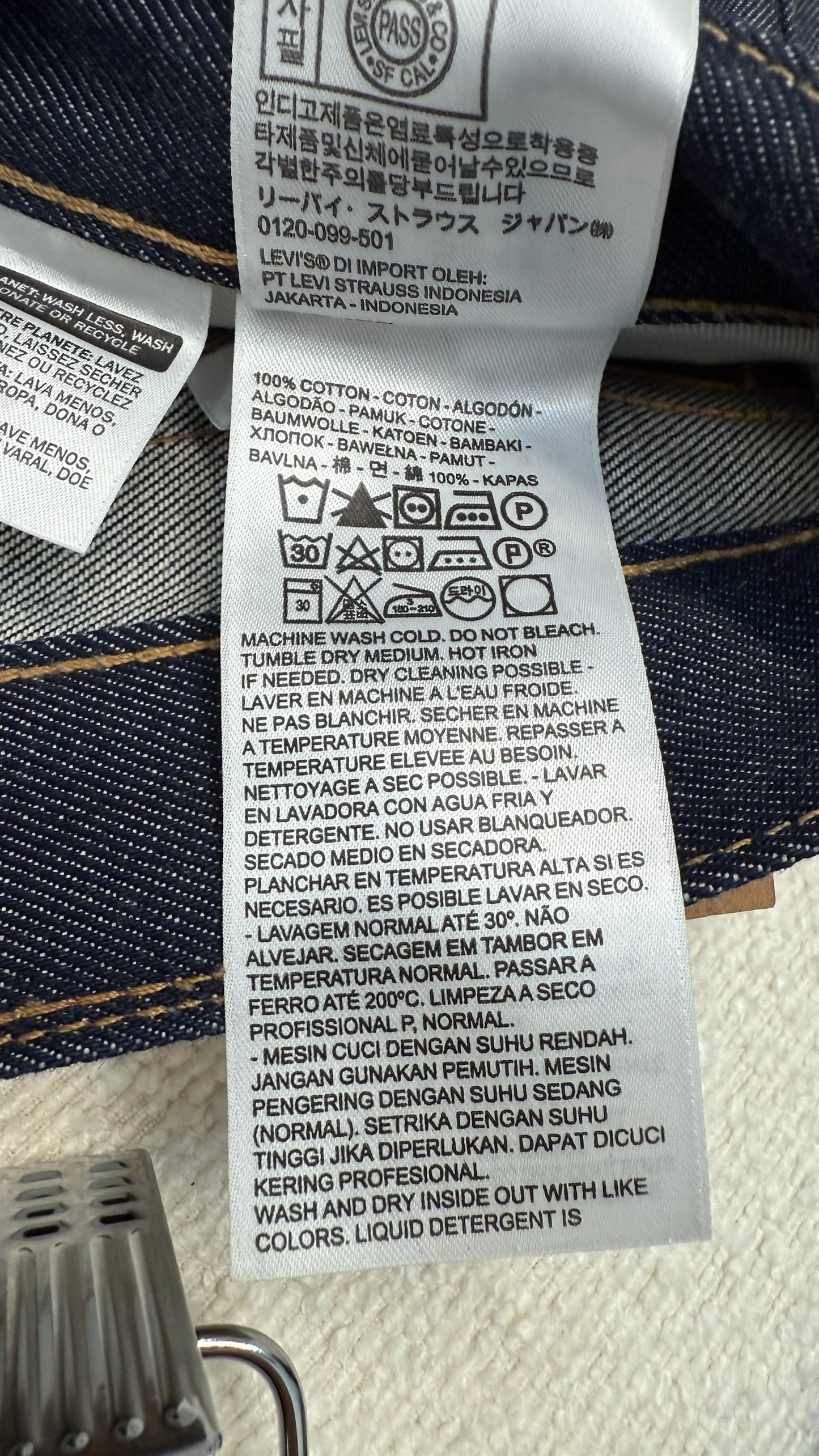 Denim Tears x Levi's Cotton Wreath Print Selvedge Jeans