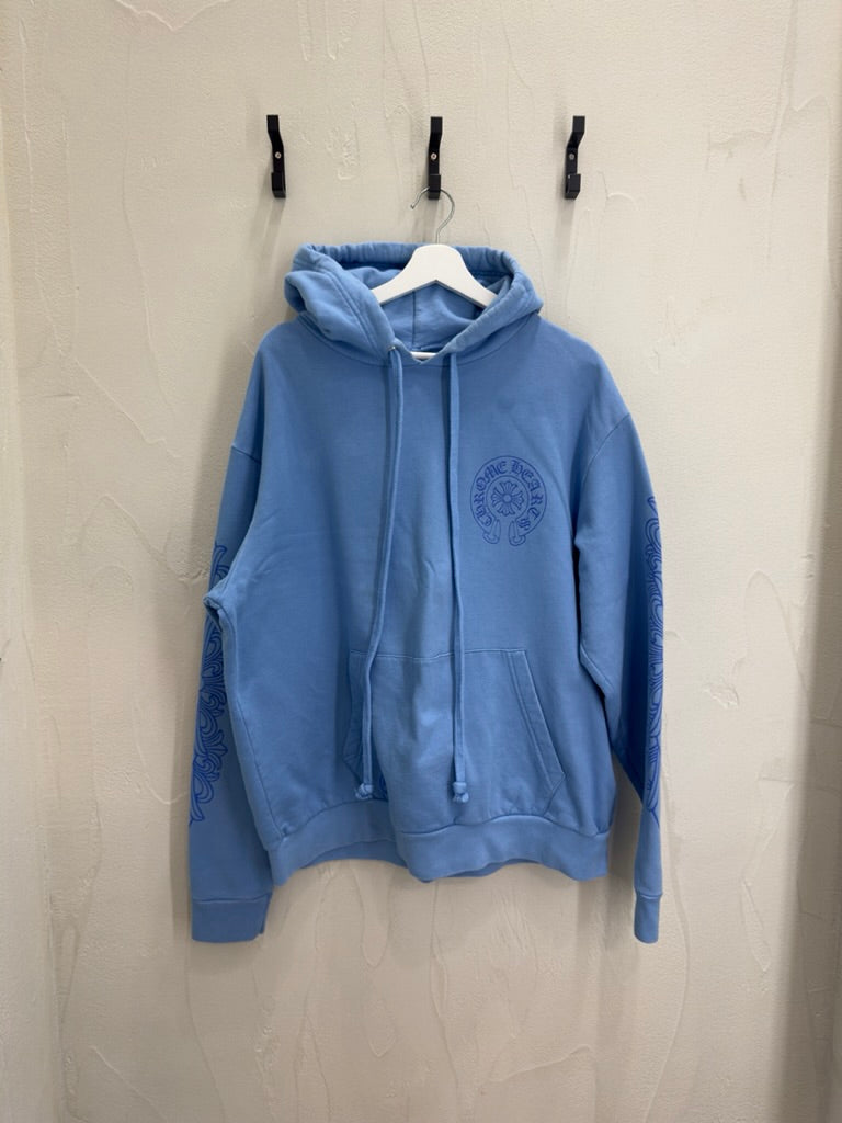 Chrome Hearts Miami Exclusive Horseshoe Hoodie 'Baby Blue'