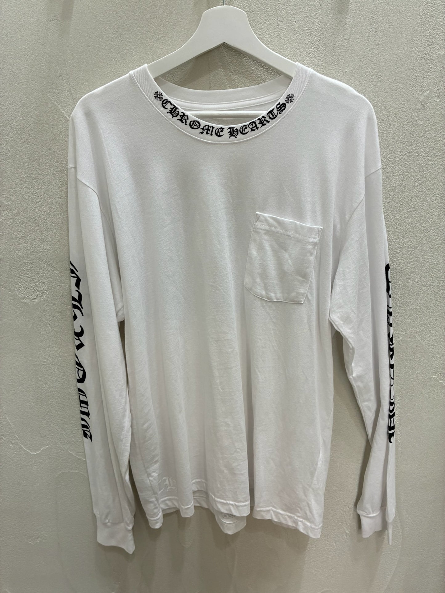 Chrome Hearts Neck Logo Long Sleeve Crewneck