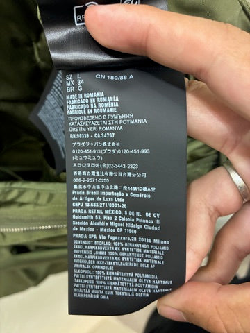 Prada Re-Nylon Cargo Pants Green