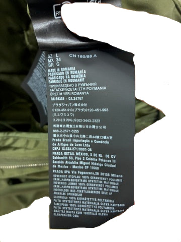 Prada Re-Nylon Cargo Pants Green