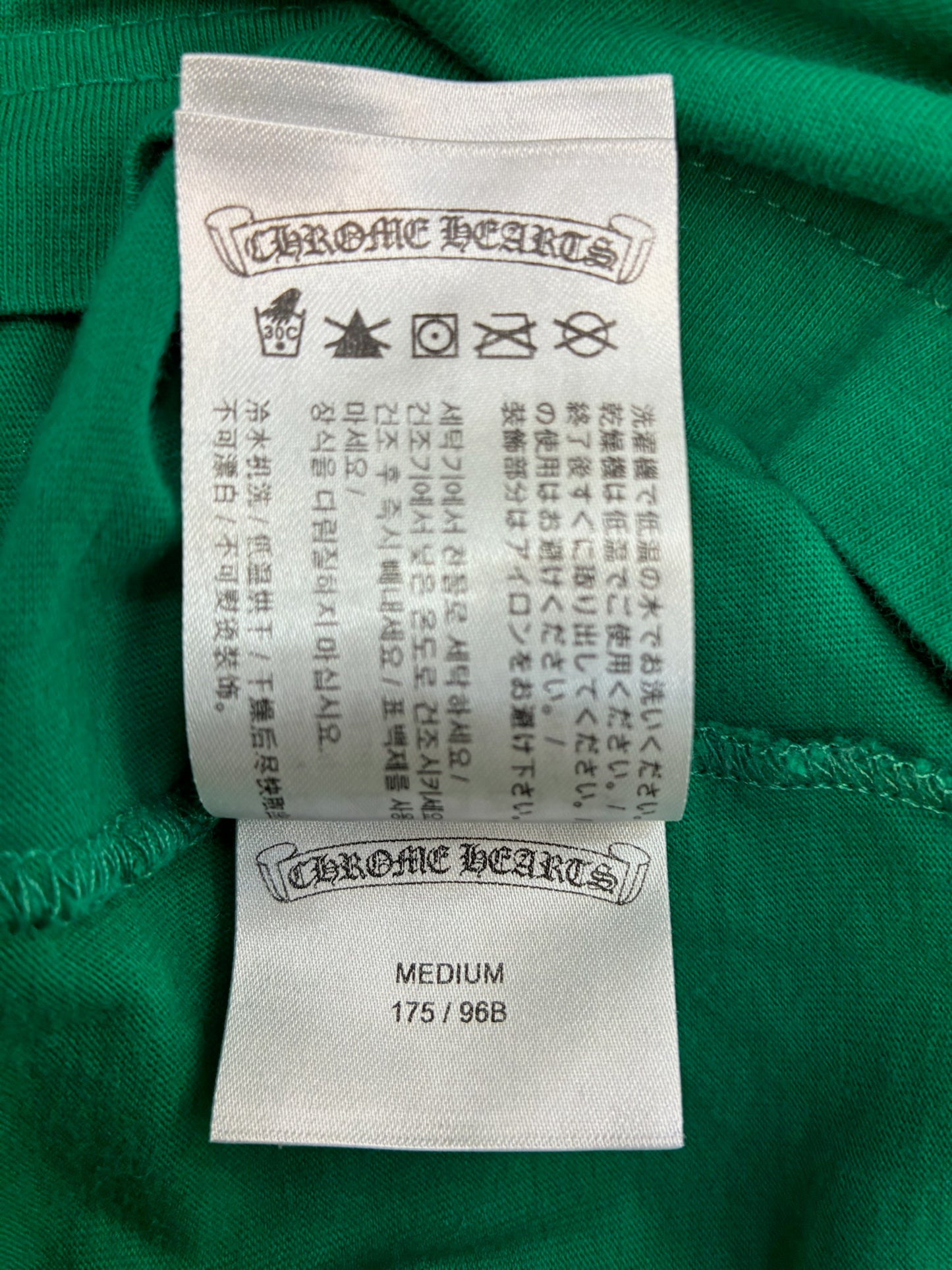 Chrome Hearts Horseshoe Cross Logo Long Sleeve T-Shirt Green