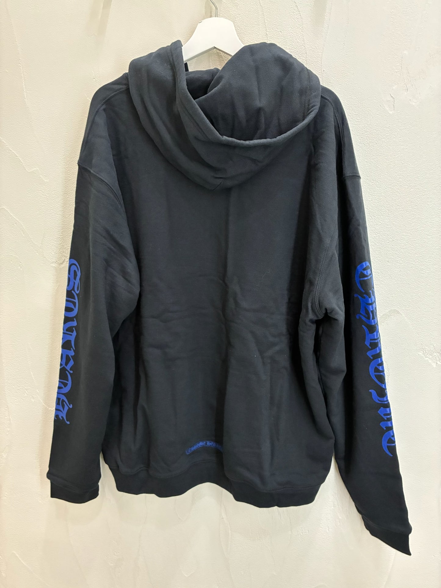Chrome Hearts Vertical Logo Zip Up Hoodie 'Black'