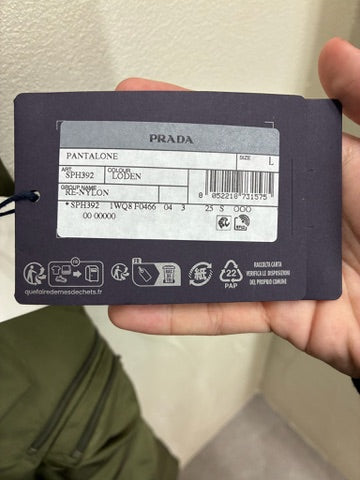 Prada Re-Nylon Cargo Pants Green