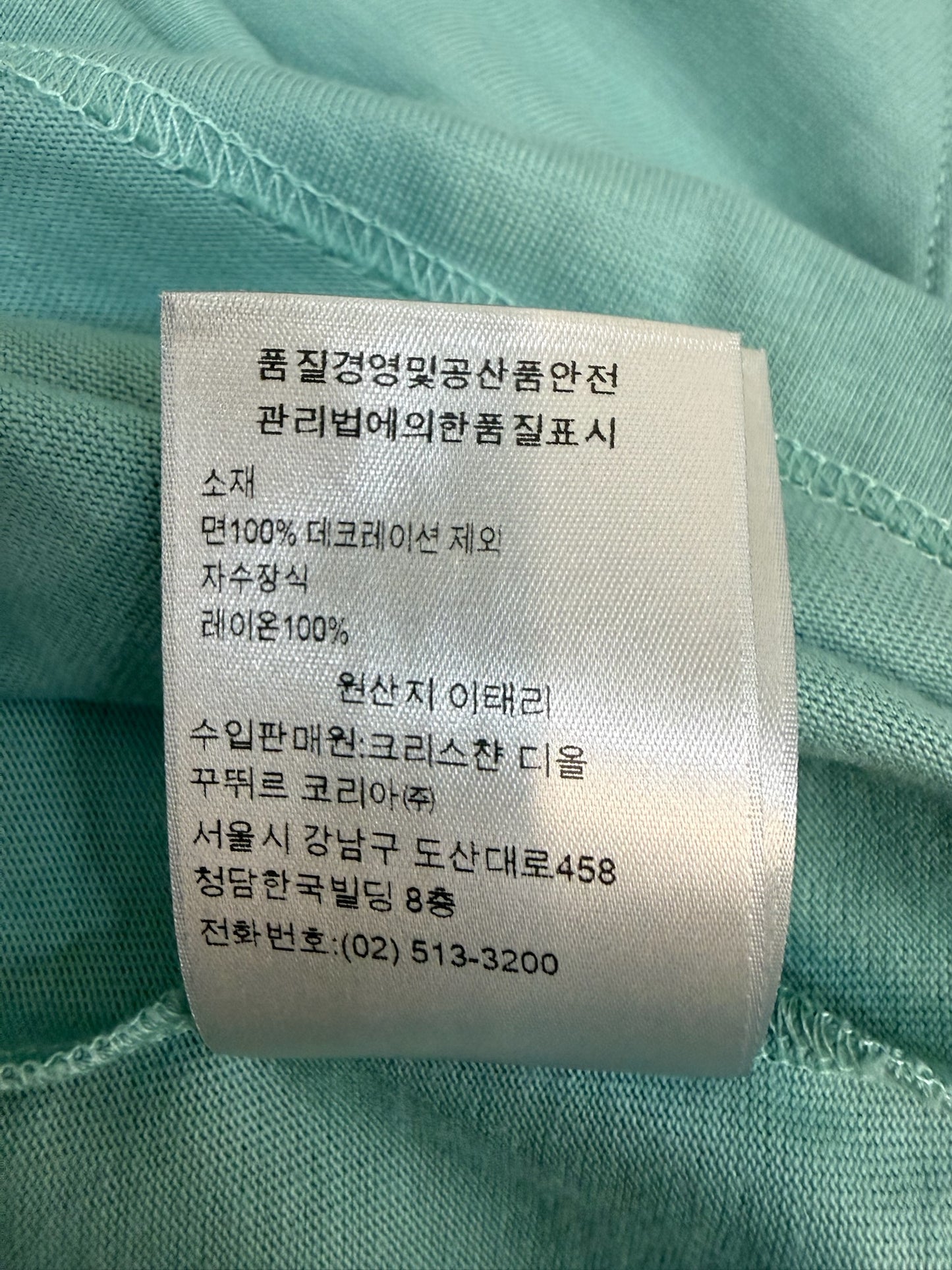 Dior CD Icon Relaxed Fit T-Shirt Sea Green