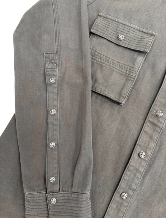 Chrome Hearts Scout Fleur Leather Patch Shirt