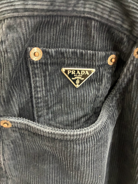 Prada Corduroy Relaxed Trousers