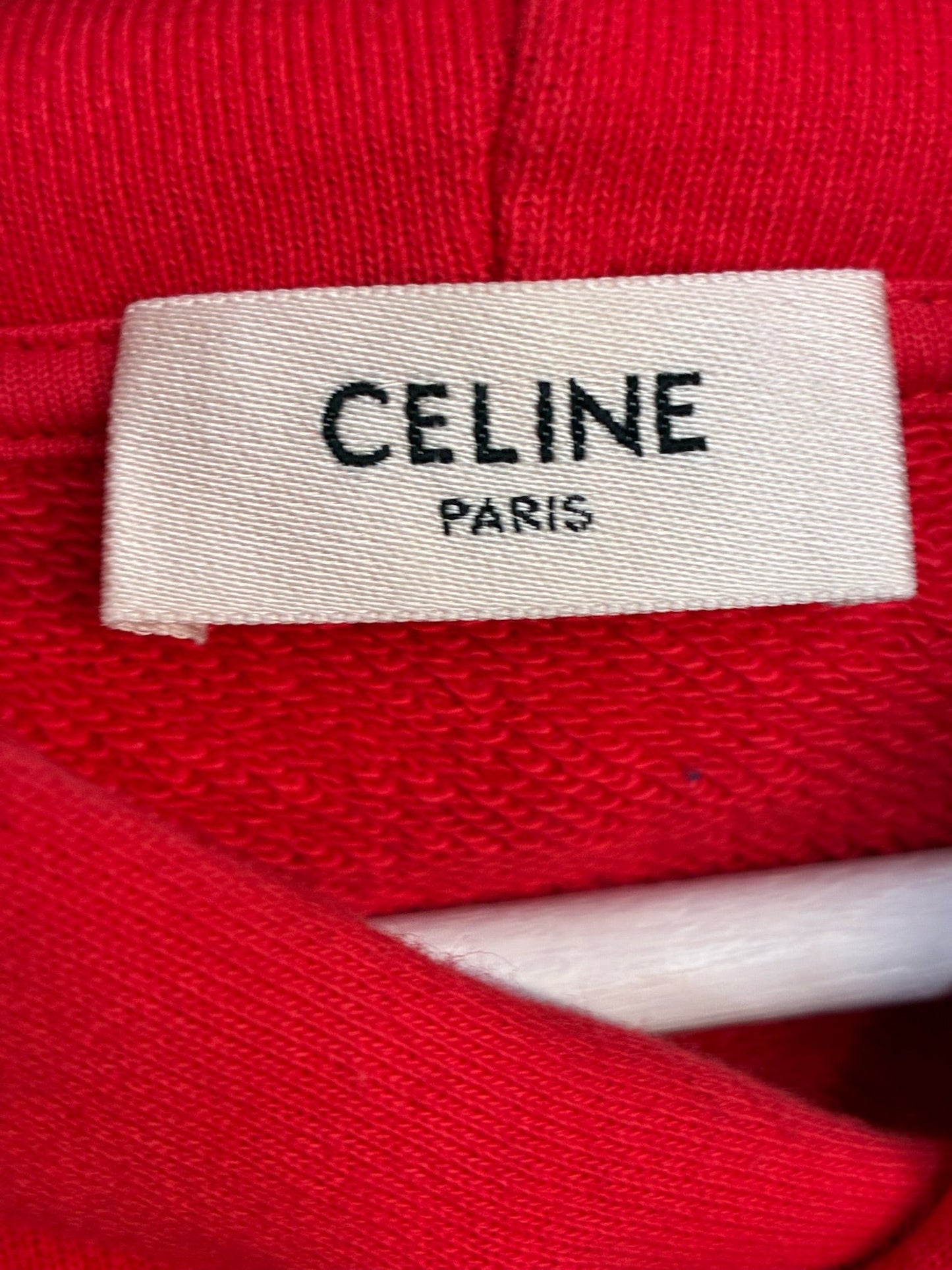 Celine Red Logo Hoodie