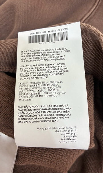 Miu Miu Garment Cacao Cotton Fleece Zip Up Hoodie