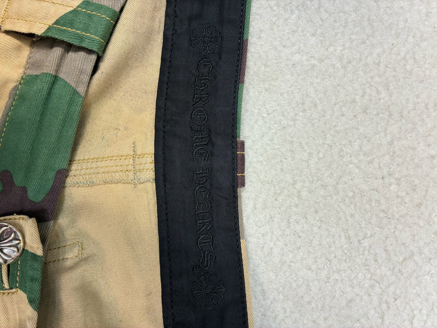 Chrome Hearts Matty Boy Sex Record Green Camo Shorts