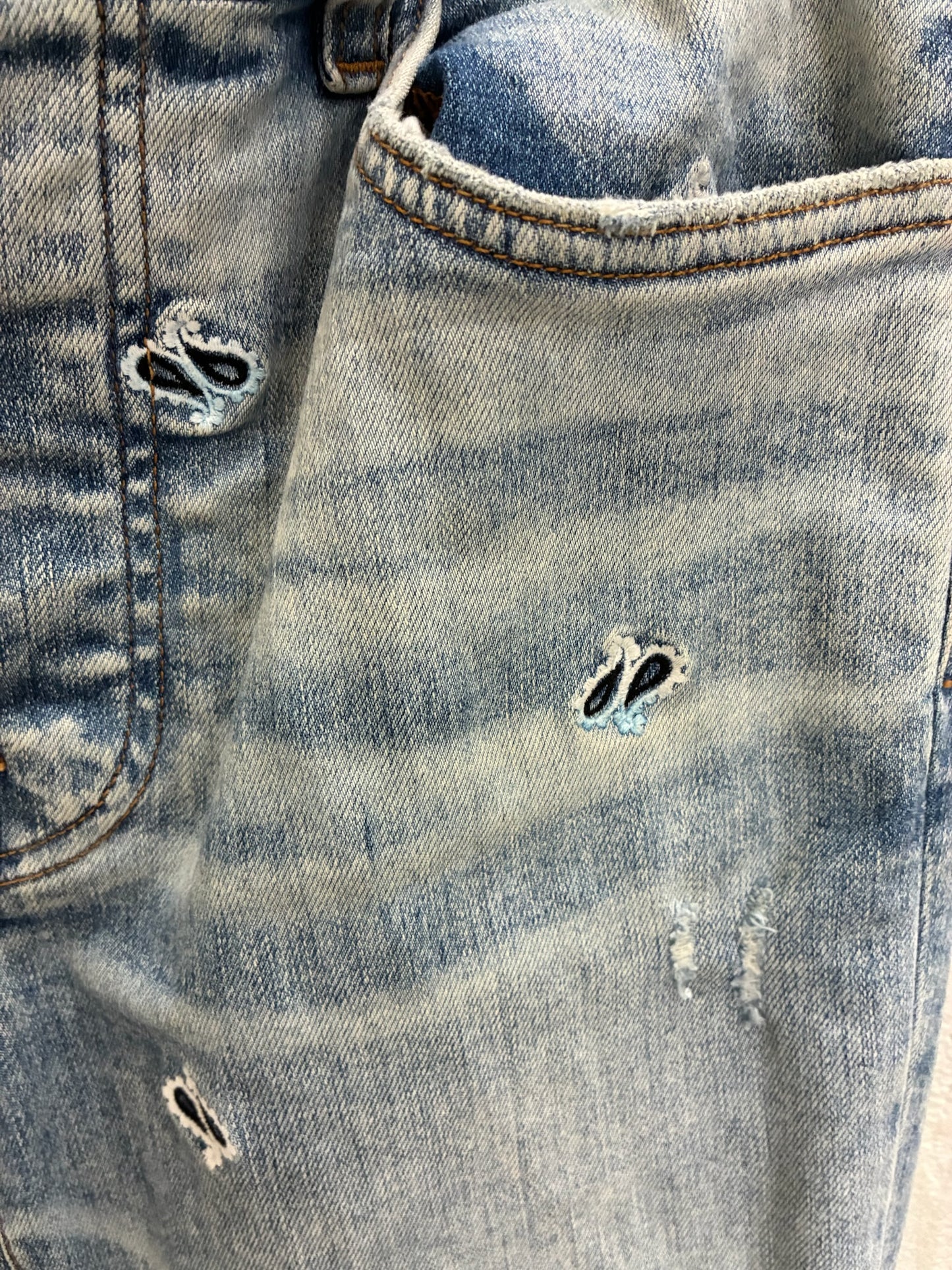 Amiri Paisley Skinny Jeans