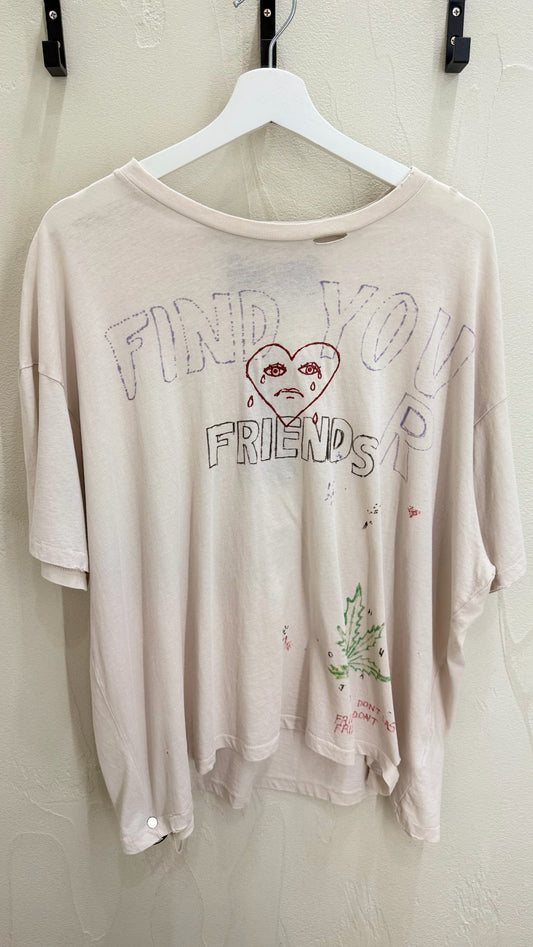 Paly Hollywood Find Your Friends Cream T-Shirt