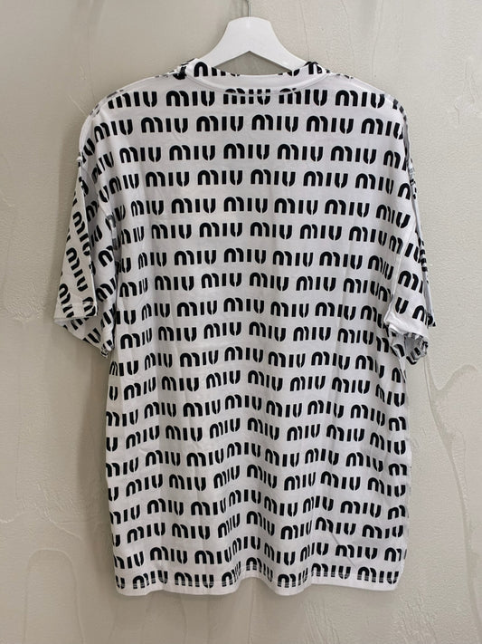 Miu Miu Print Cotton T-Shirt