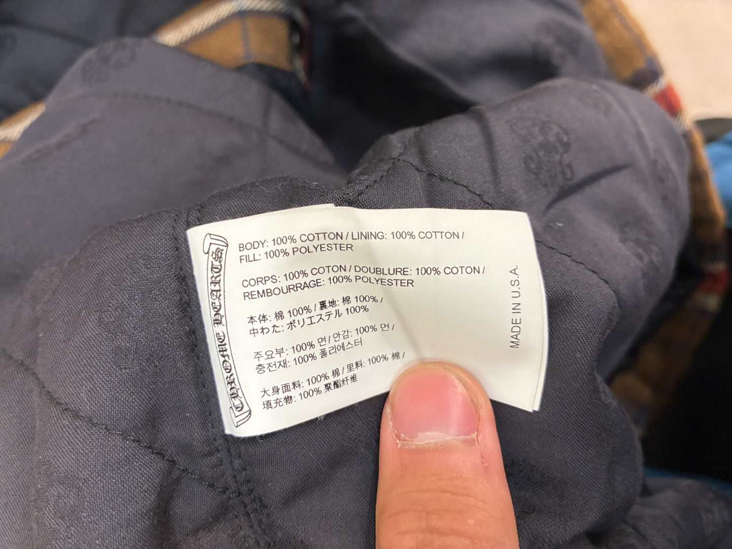 Chrome Hearts Quilted Padded Flannel