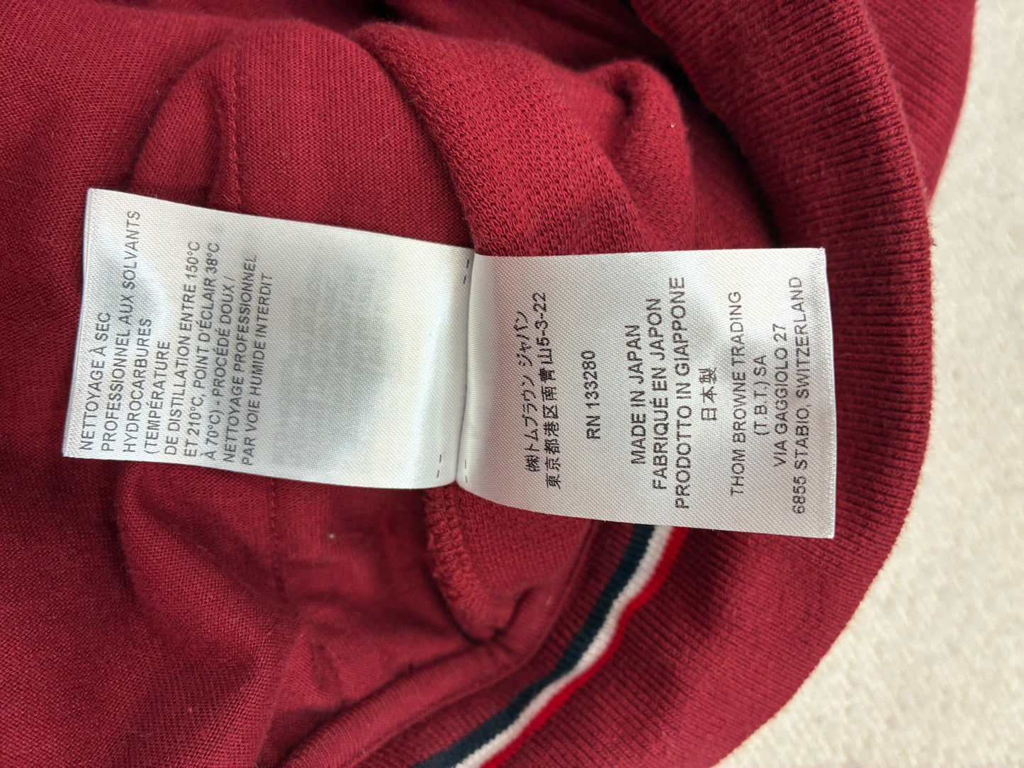 Thom Browne Classic 4-Bar Sweat Shorts Burgundy