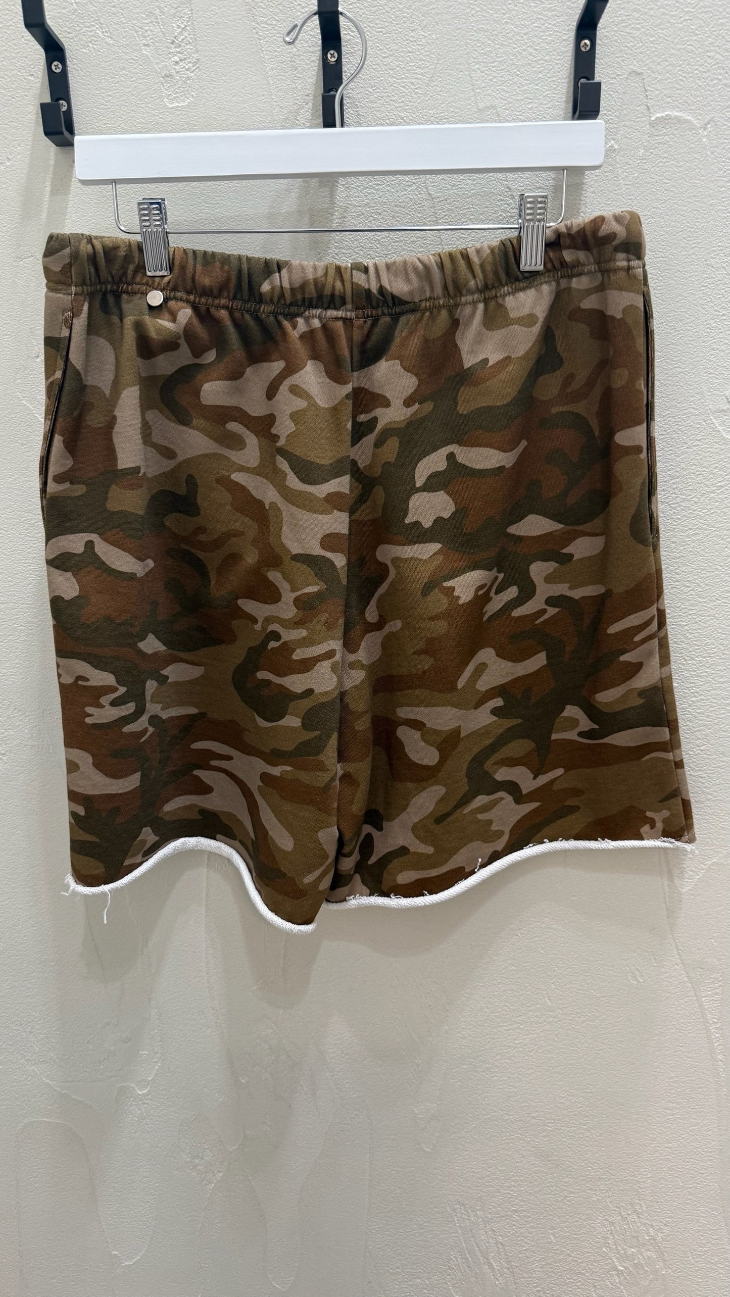 Celine Camo Print Logo Shorts