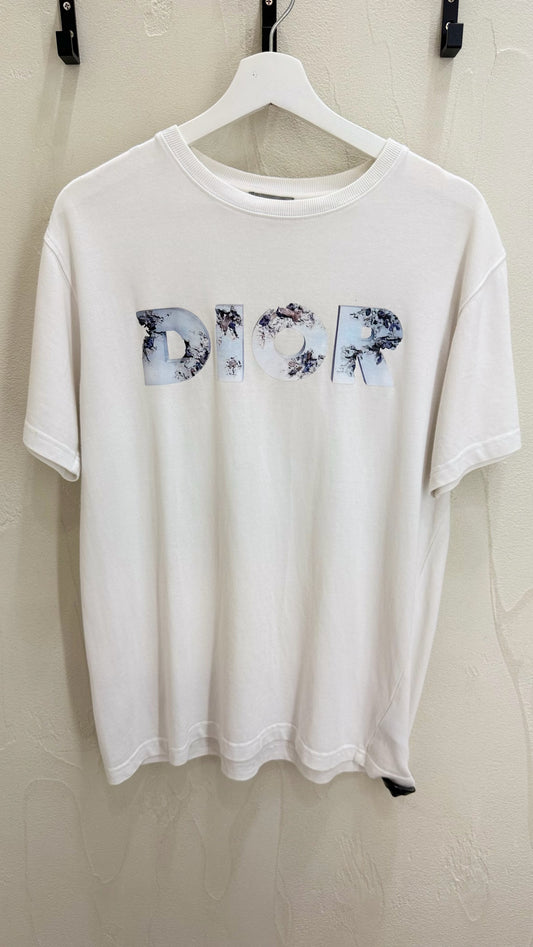 DIOR X Daniel Arsham Graphic Print Short Sleeve Shirt