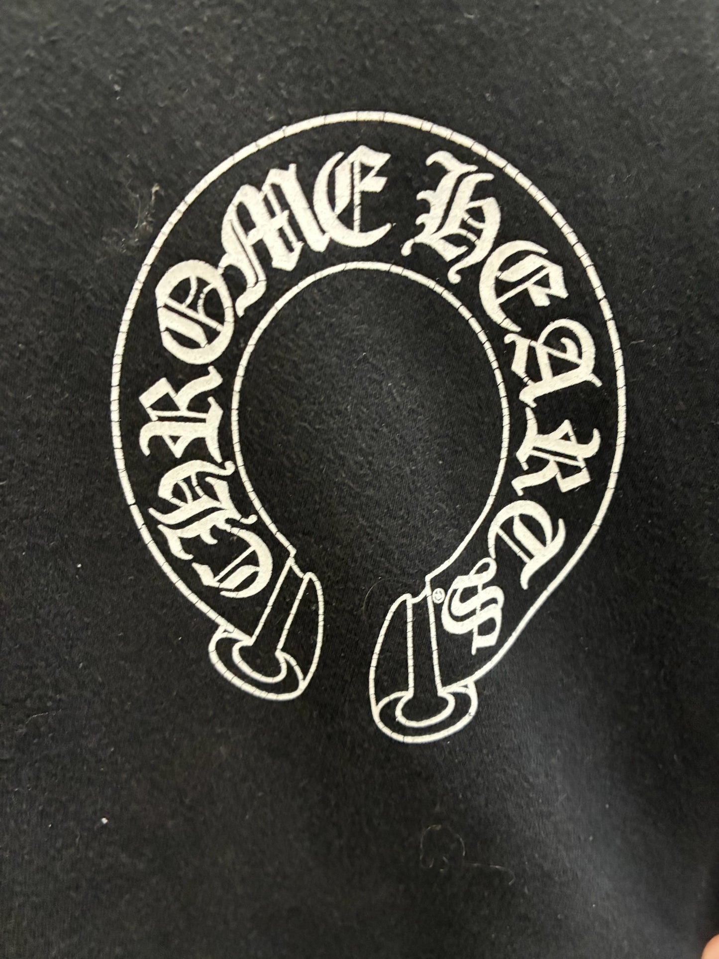 Chrome Hearts Horseshoe Floral Cross Sleeve Hoodie 'Black'