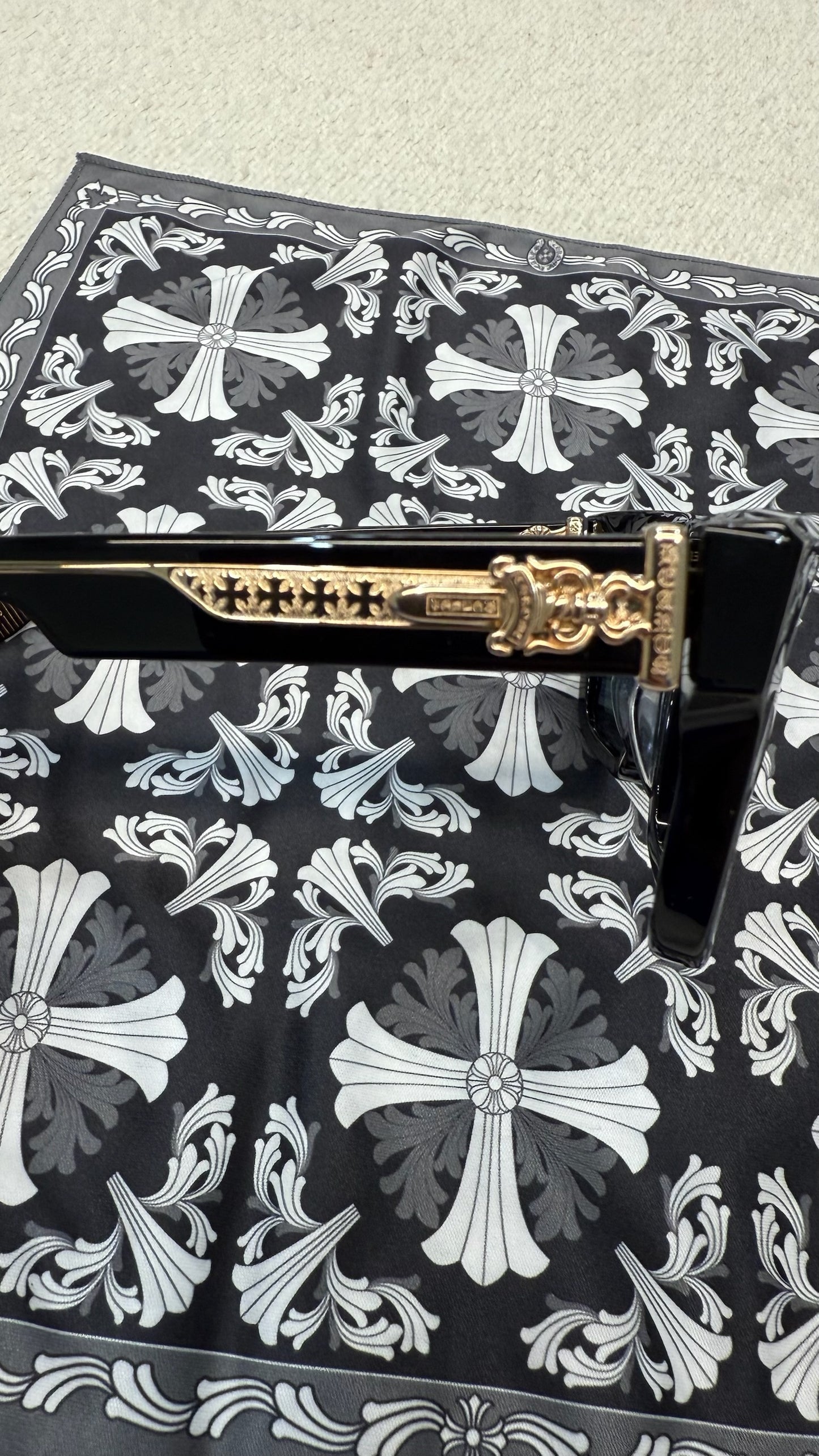 Chrome Hearts Box-Officer Glasses 'Black'