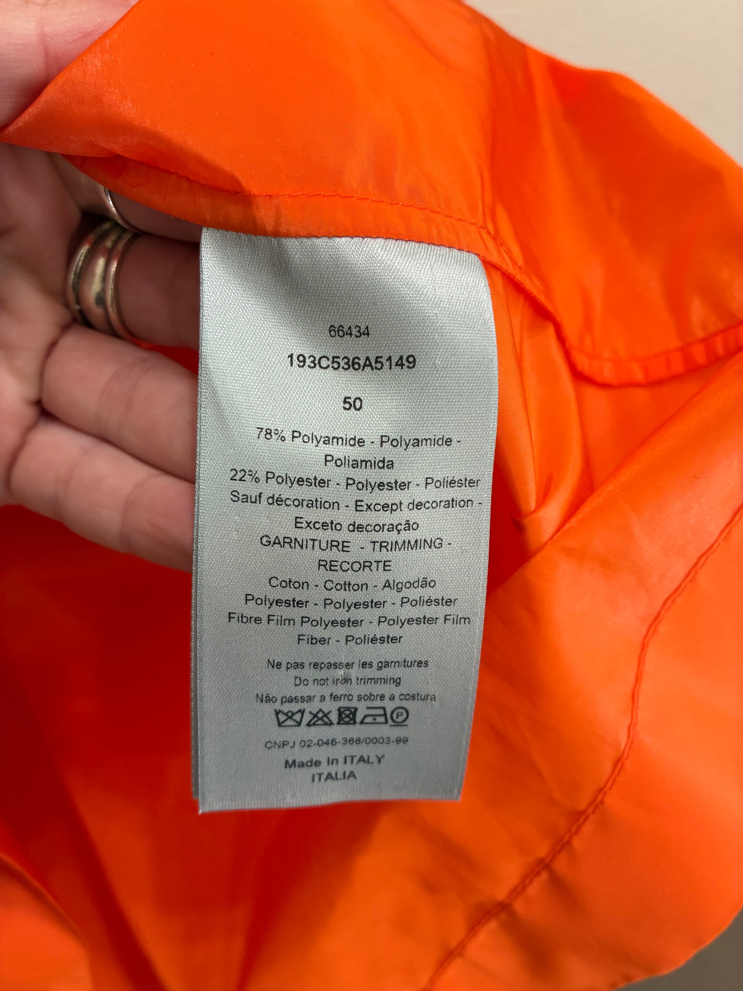 Dior X Kenny Scharf Orange Embroidered Windbreaker