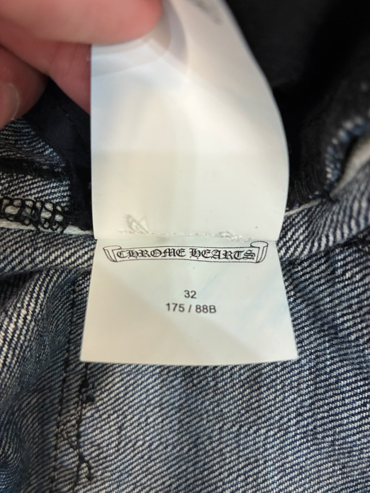Chrome Hearts Loose Ends Denim Cross Patch Jeans