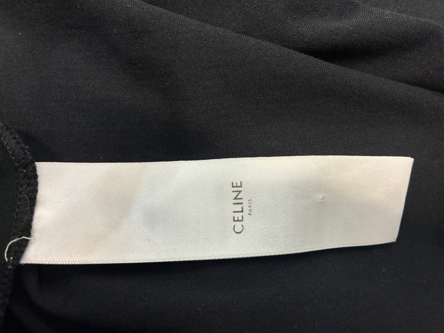 Celine Hedi Slimane Logo Tee Black