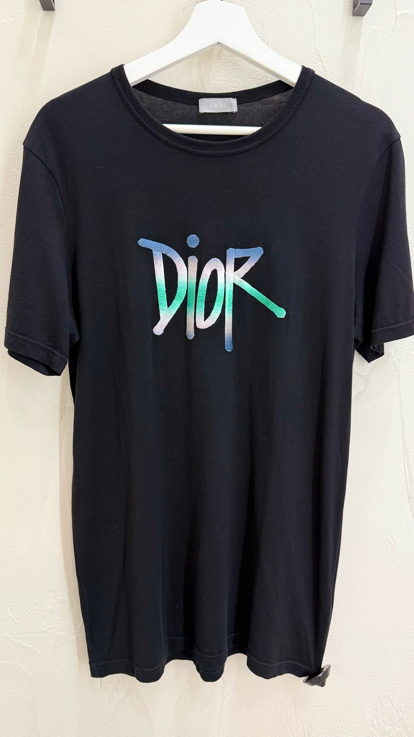 DIOR Shawn Stussy Logo Embroidered Short Sleeve Shirt