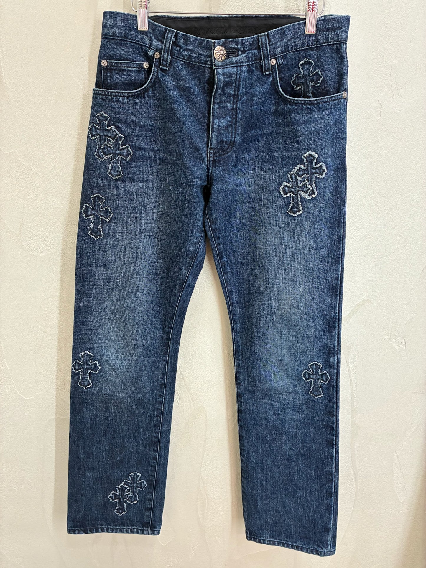 Chrome Hearts Loose Ends Denim Cross Patch Jeans