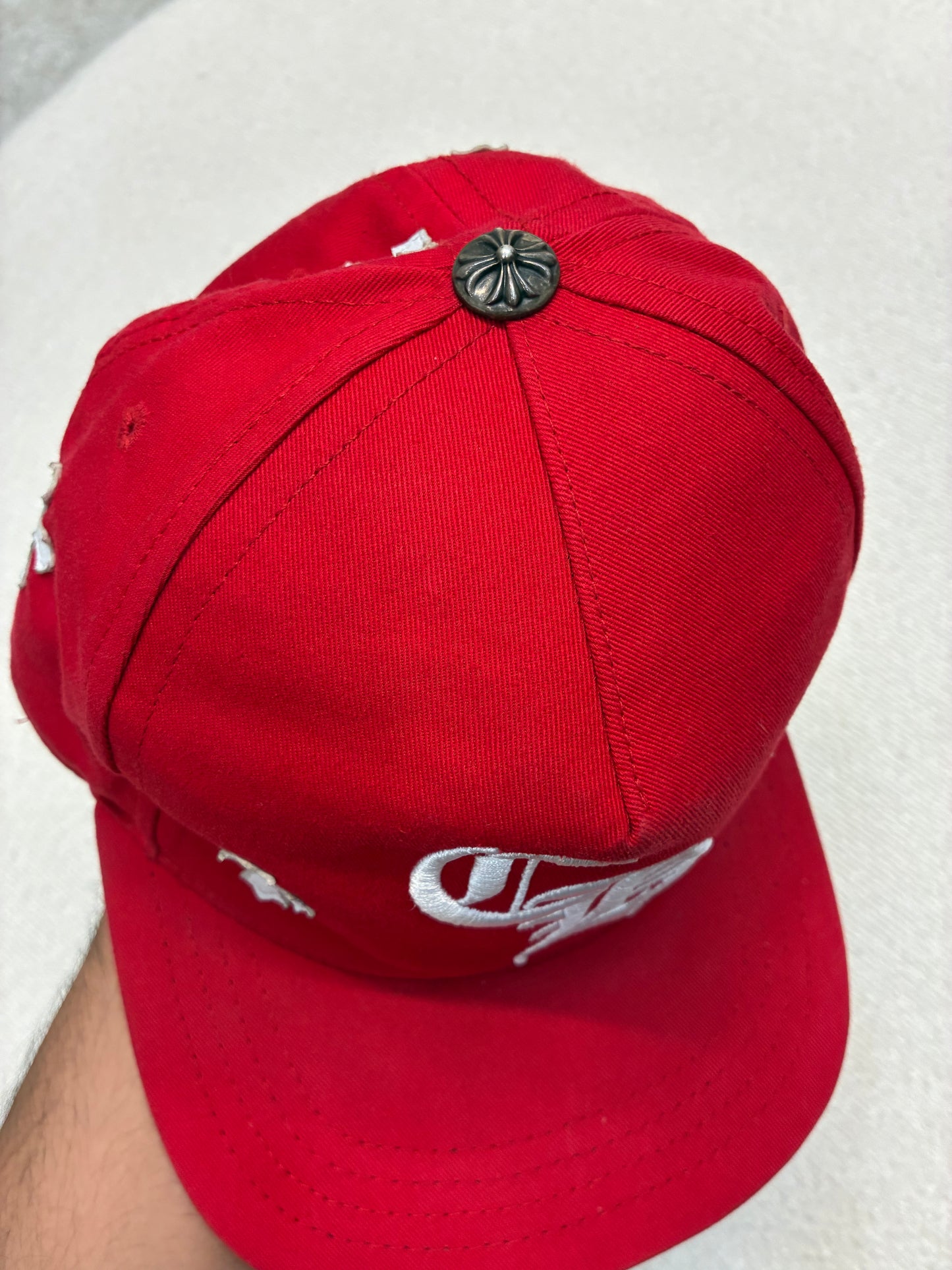 Chrome Hearts CH Cross Patch Hat Red