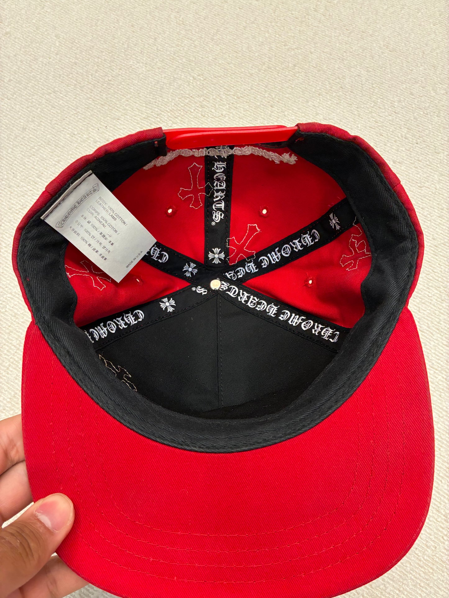 Chrome Hearts CH Cross Patch Hat Red