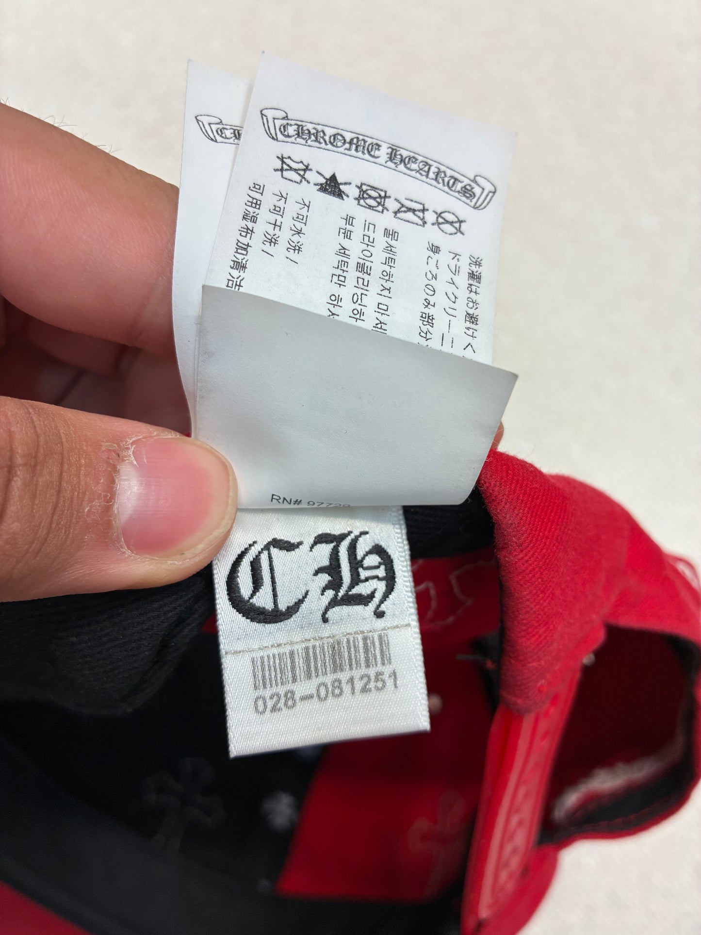 Chrome Hearts CH Cross Patch Hat Red