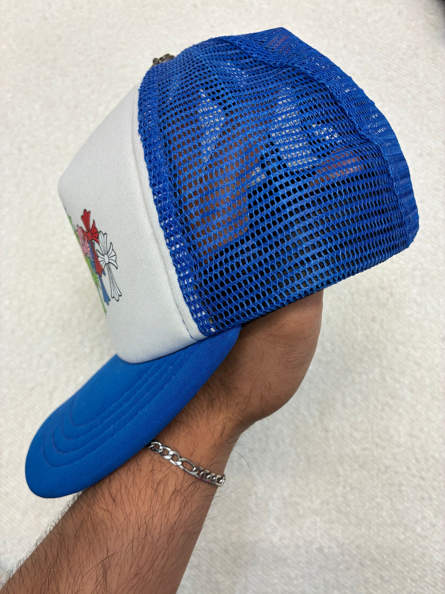Chrome Hearts Multicolor Cross Hat Blue