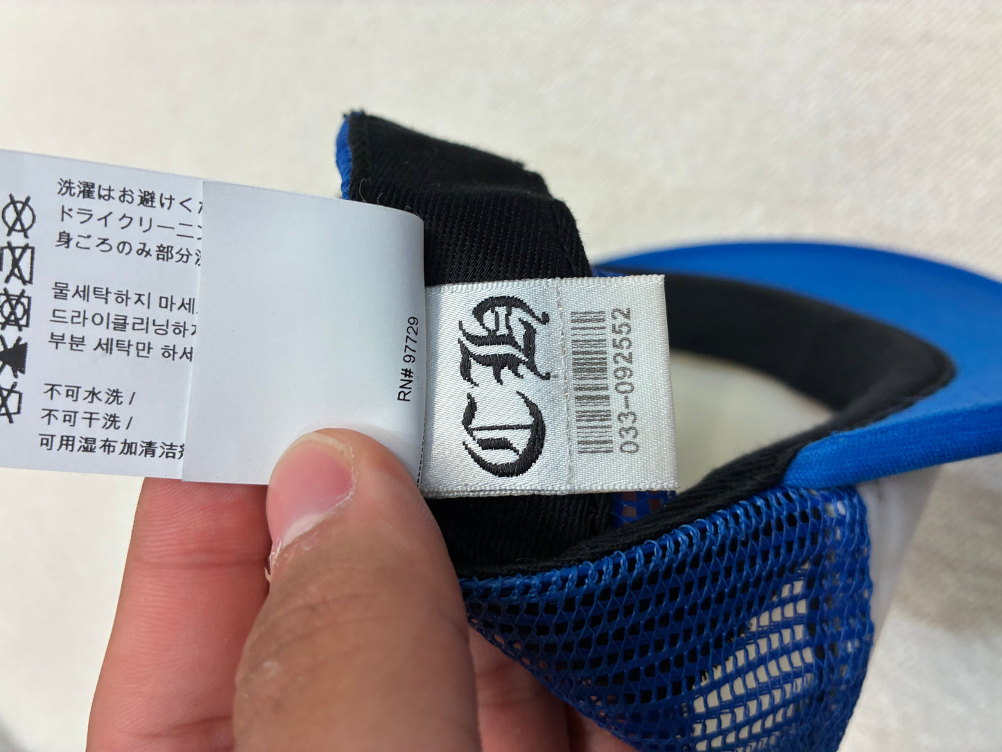 Chrome Hearts Eye Chart Trucker Hat Blue White