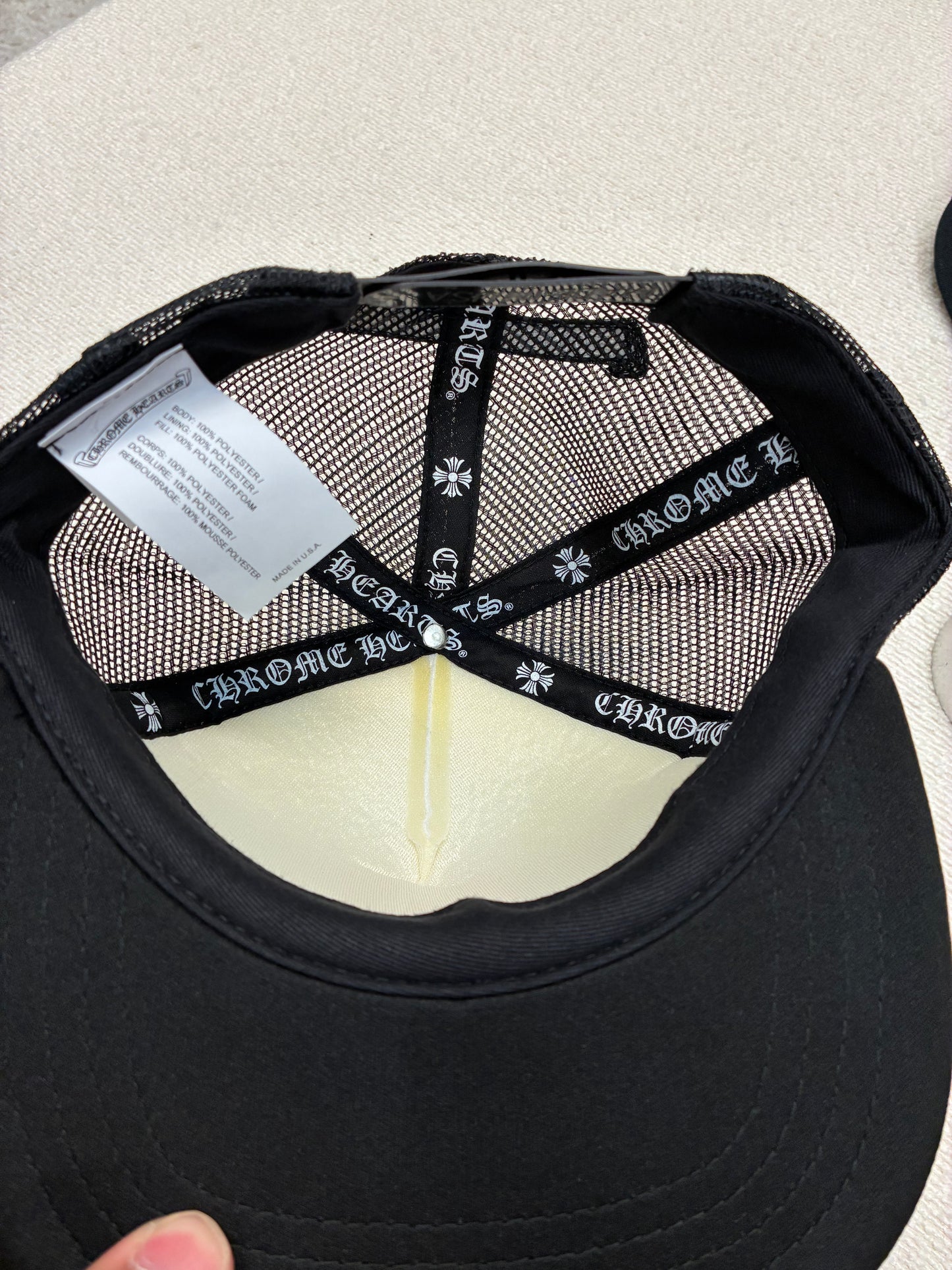 Chrome Hearts Eye Chart Trucker Hat Red White