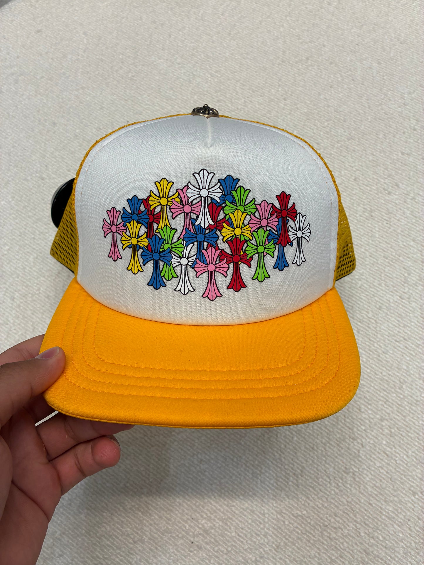 Chrome Hearts Multicolor Cross Hat Yellow