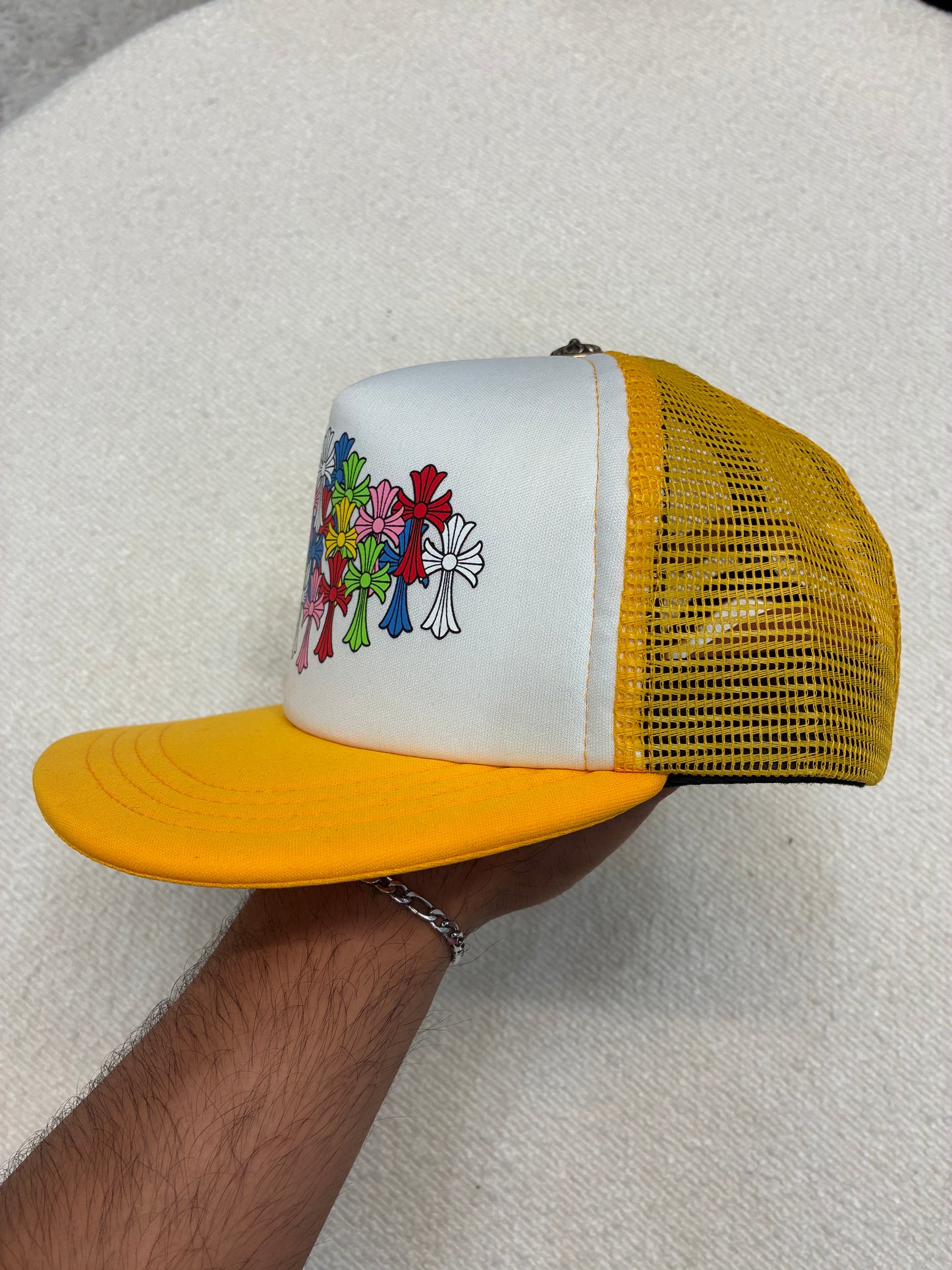 Chrome Hearts Multicolor Cross Hat Yellow
